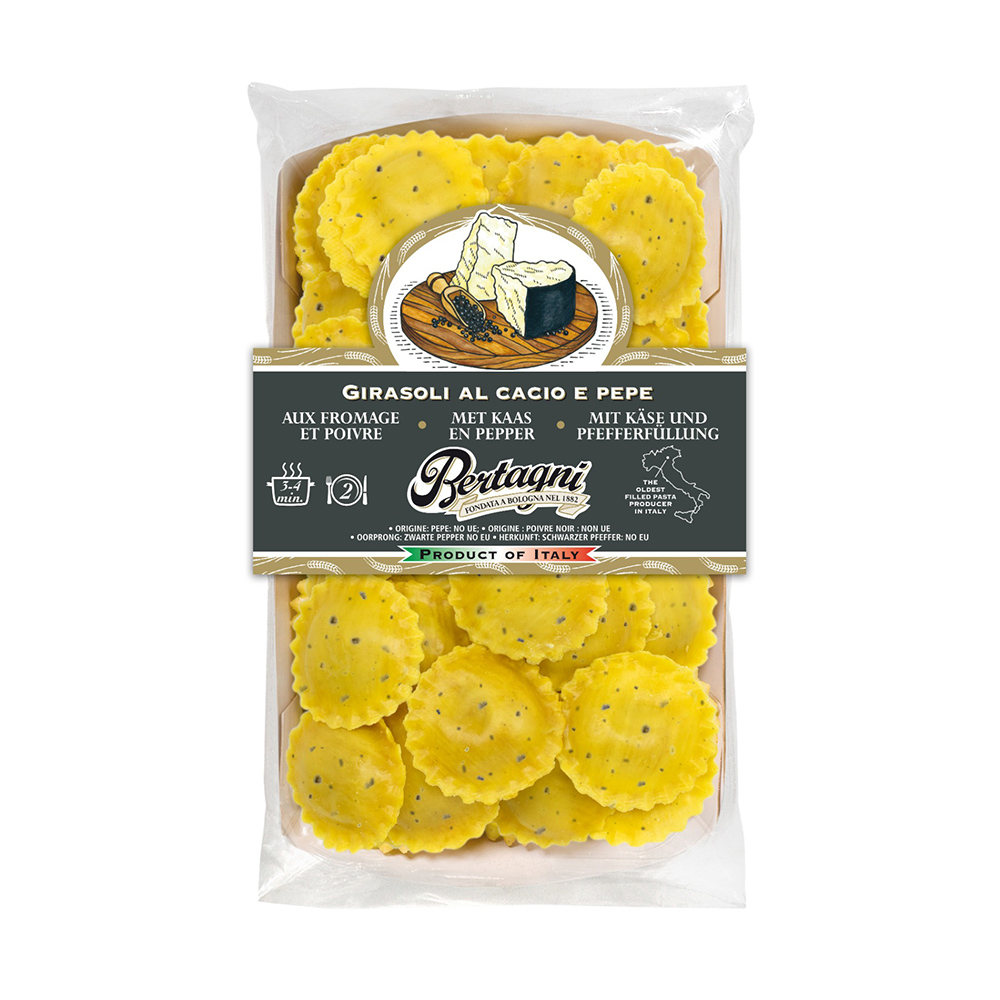 Bertagni 畢丹尼牌 - 黑椒芝士雲吞 250g 
